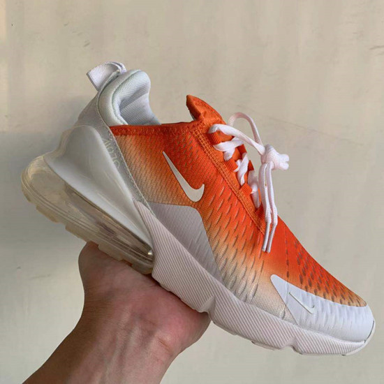 Women's Hot sale Running weapon Air Max 270 Orange Shoes 086